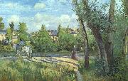 Camille Pissaro Sunlight on the Road, Pontoise china oil painting reproduction